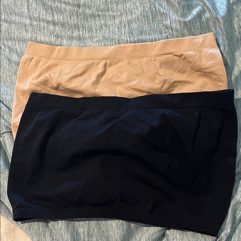 Black and Nude Color Bandeaus